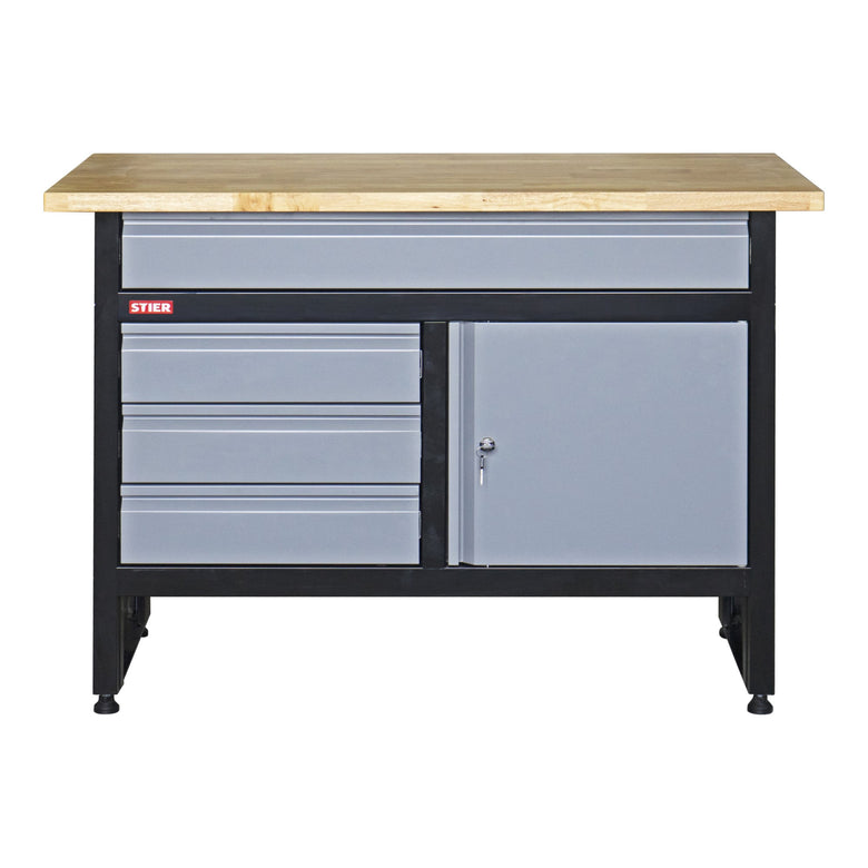 STIER workbench Basic 4 drawers load capacity 300 kg WxDxH 1200x600x840 mm with
