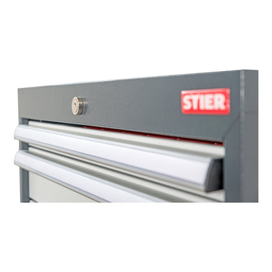 STIER Werkbank BxTxH 1500x600x1060 mm mit 1 Schrankgehäuse der Breite 600 mm RAL