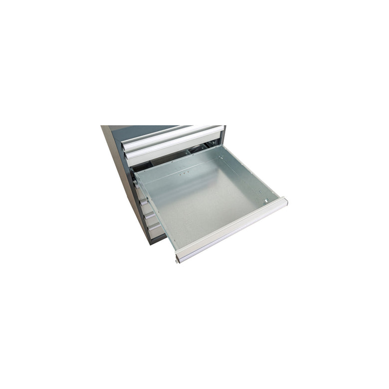 STIER workbench WxDxH 2000x600x1060 mm with 1 cabinet housing of width 700 mm RAL
