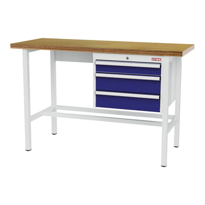 STIER workbench with 1x100 2x150 mm drawers WxDxH 1500x600x960 mm RAL 7035 /