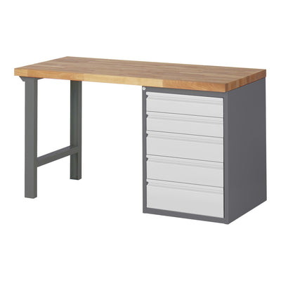 STIER Workbench Premium, 5 drawers, various sizes, work table Made in Germany
