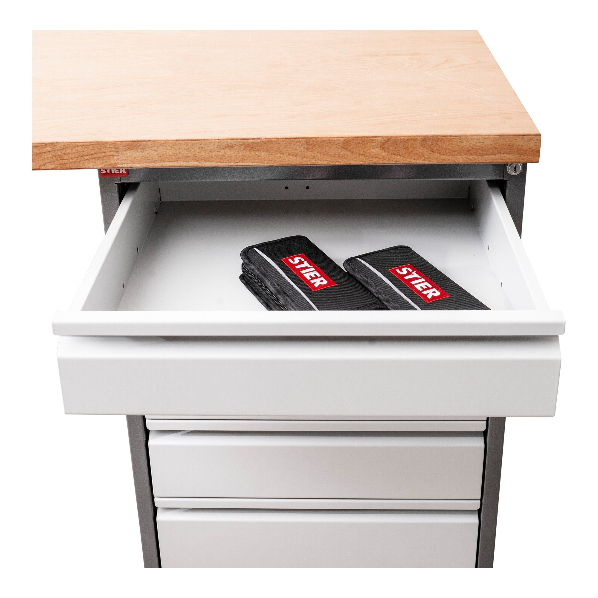 STIER Workbench Premium, 5 drawers, various sizes, work table Made in Germany