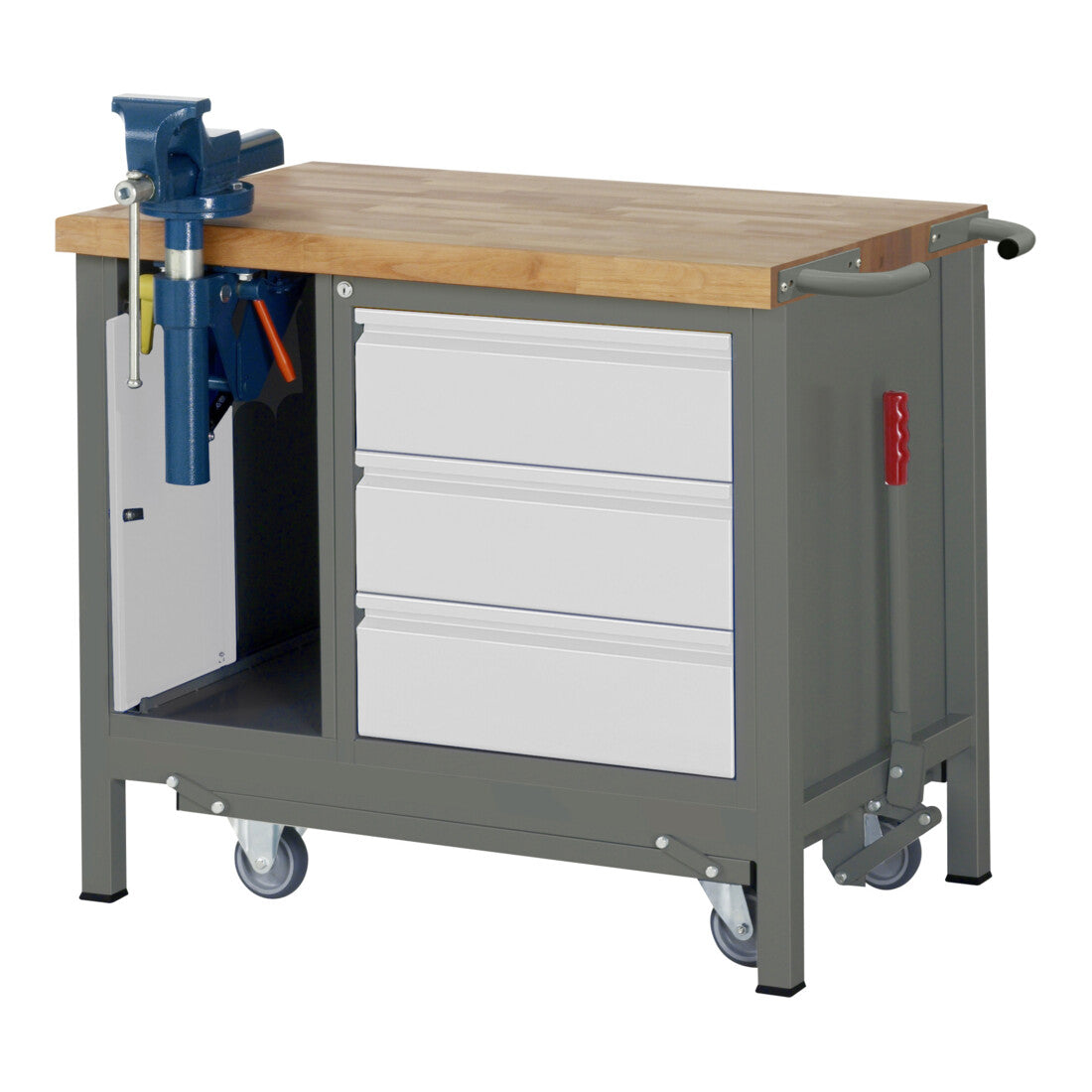 STIER Werkbank Premium mit abs. Fahrgestell