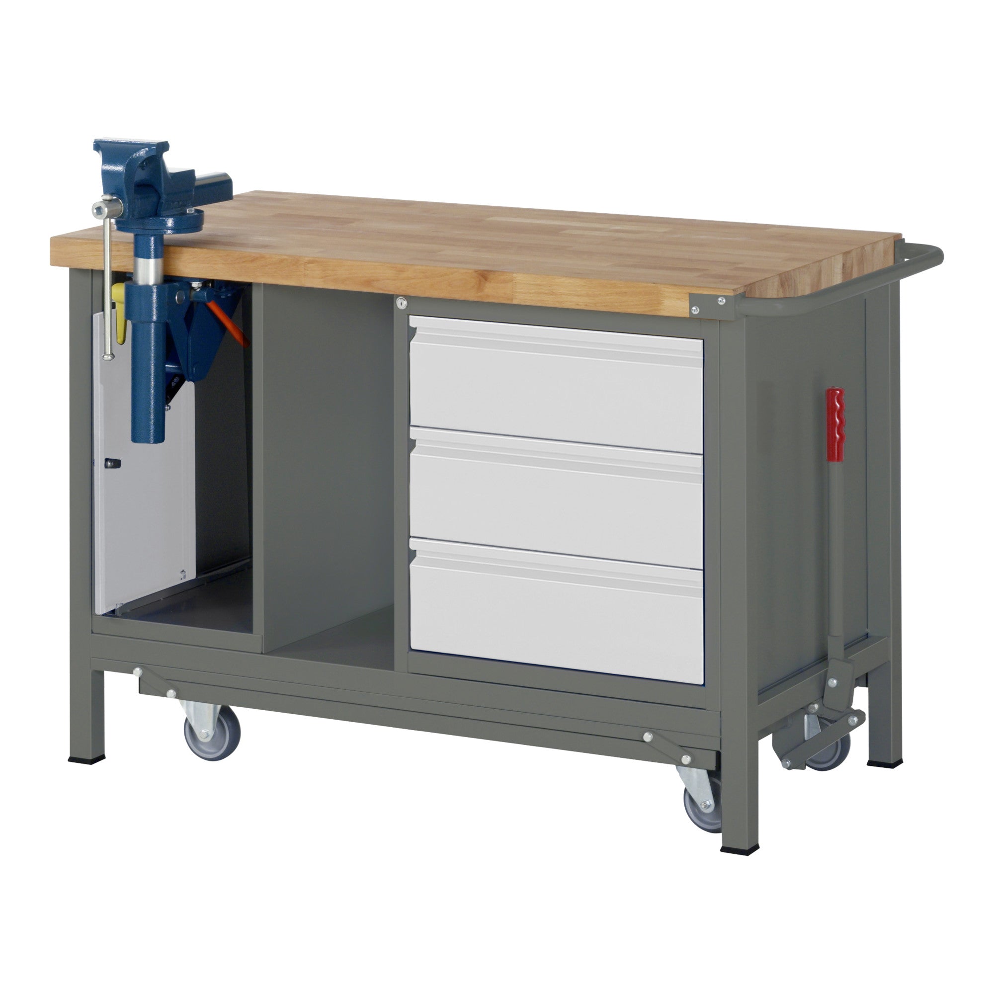 STIER Werkbank Premium mit abs. Fahrgestell