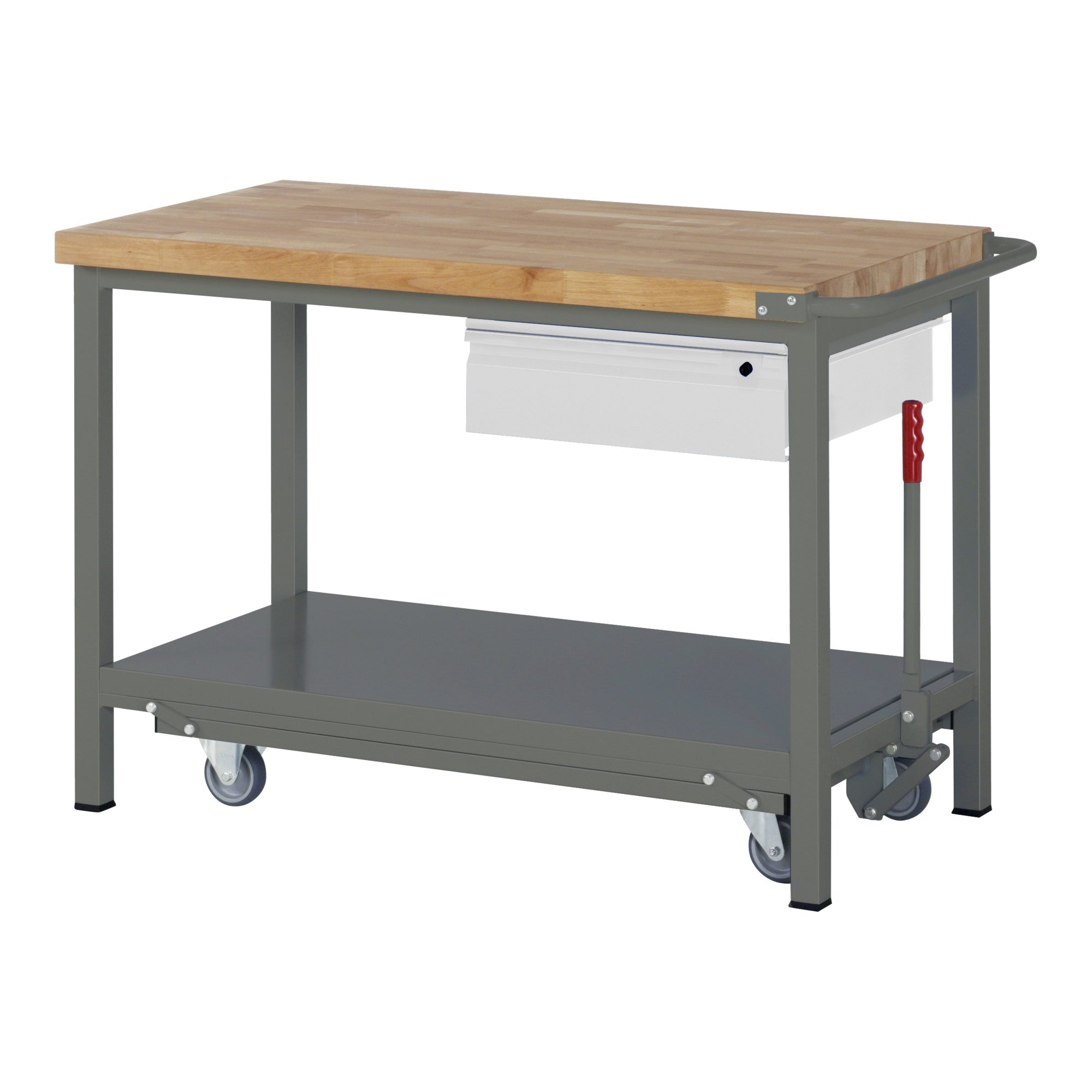 STIER Werkbank Premium mit abs. Fahrgestell und 1 Schublade