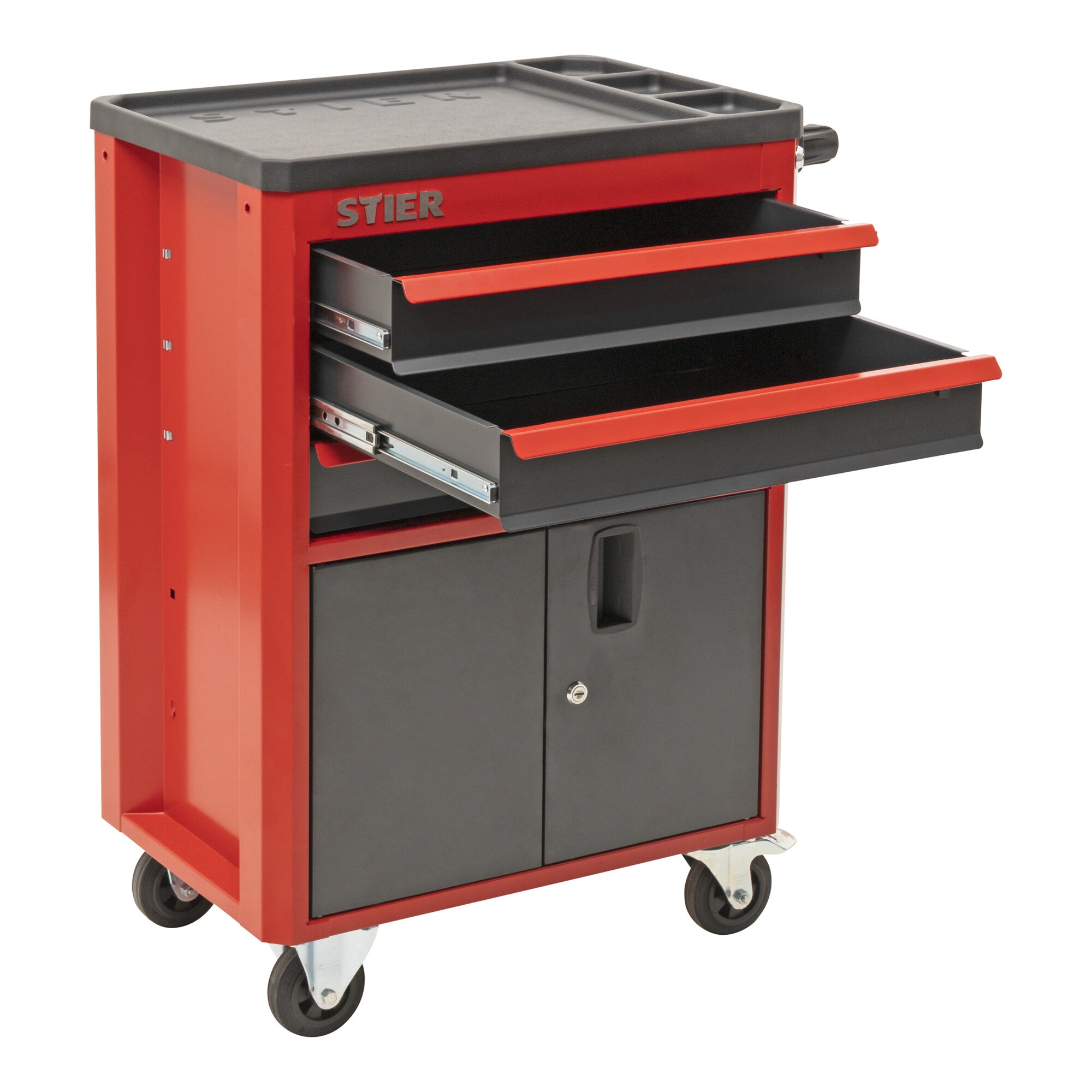STIER Werkstatt- und Schrankwagen unbestückt abschließbar mit 3 Schubladen je 2