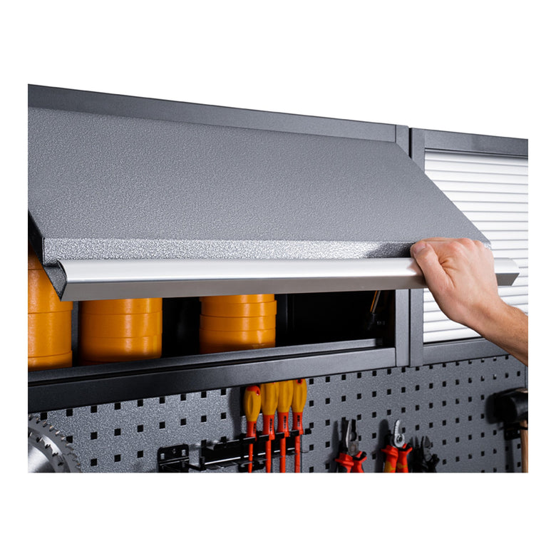 STIER Werkstatteinrichtung Basic 3-teilig mit Lochwand und Multiplex-Arbeitsplatte BxTxH 2275x460x2000mm