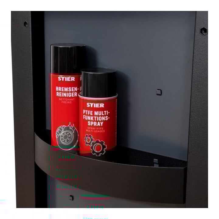 STIER Premium workshop trolley with stainless steel work surface, complete with 223 pieces