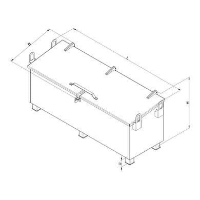 STIER tool box steel 800kg 600l anthracite grey