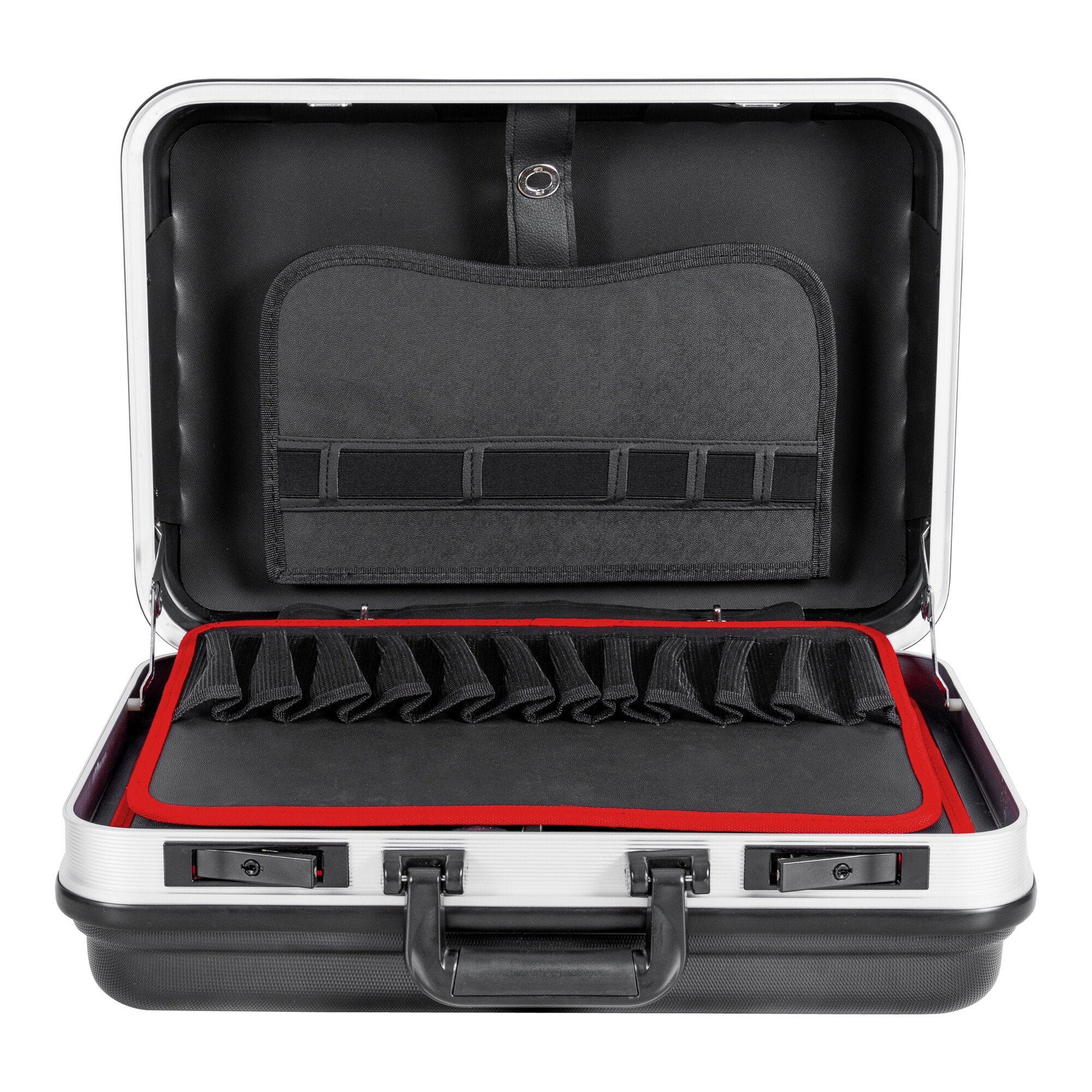 STIER Werkzeugkoffer Basic leer Werkzeugkiste schwarz ABS-Kunststoff