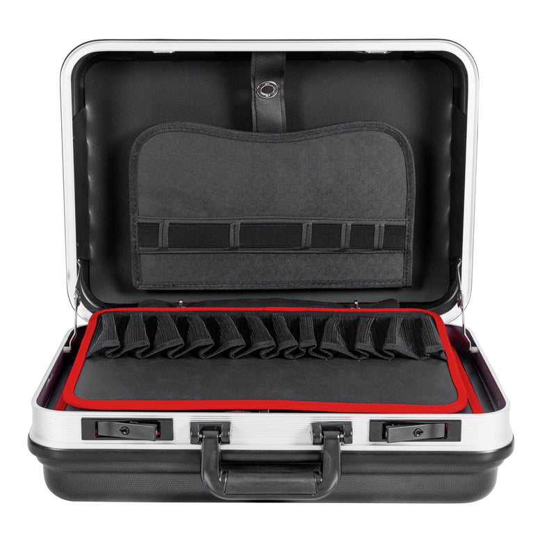 STIER Werkzeugkoffer Basic leer Werkzeugkiste schwarz ABS-Kunststoff