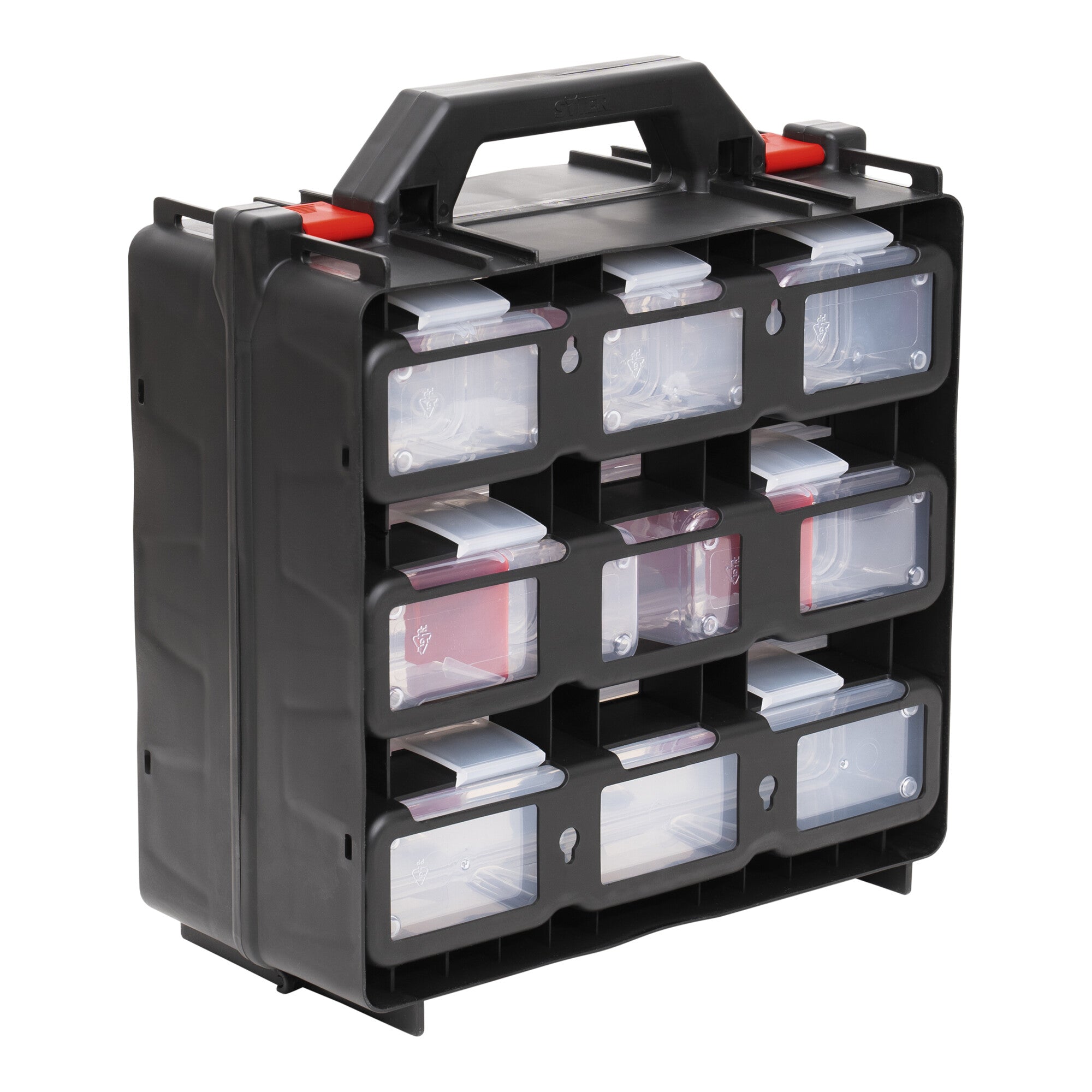 STIER tool box with 12 pull-out containers tool case sorting box
