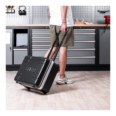 STIER Werkzeugkoffer Trolley leer schwarzer Werkzeugkasten 6,5 kg