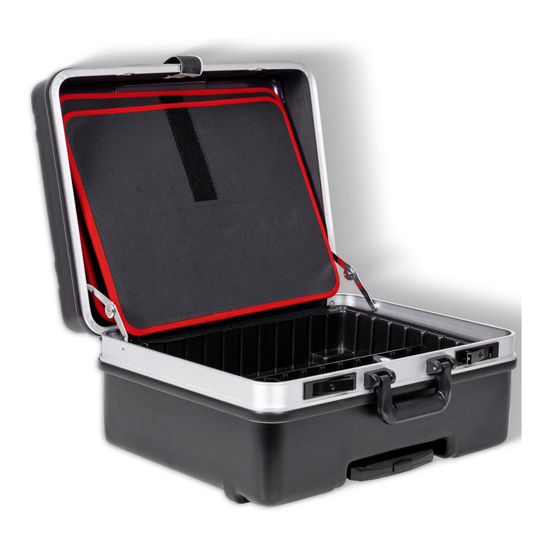 STIER Werkzeugkoffer Trolley leer schwarzer Werkzeugkasten 6,5 kg