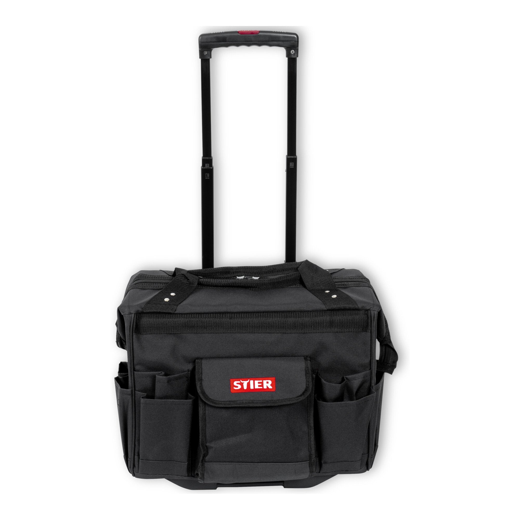 STIER Werkzeugtrolley Premium+ leer Werkzeugkoffer schwarz 19 Fächer reißfest