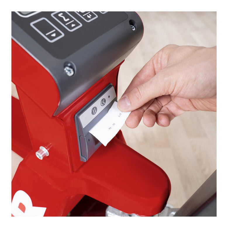 STIER Wiege-Hubwagen elektrisch mit Drucker 2000kg Tragkraft 1kg-Schritte