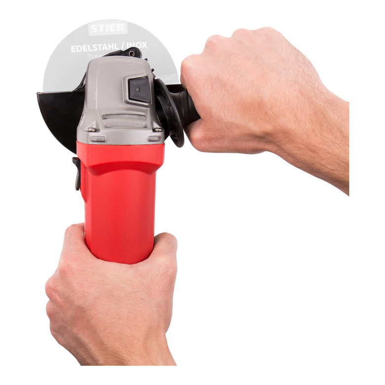 STIER angle grinder AG125CD high-performance cutting grinder 850 W