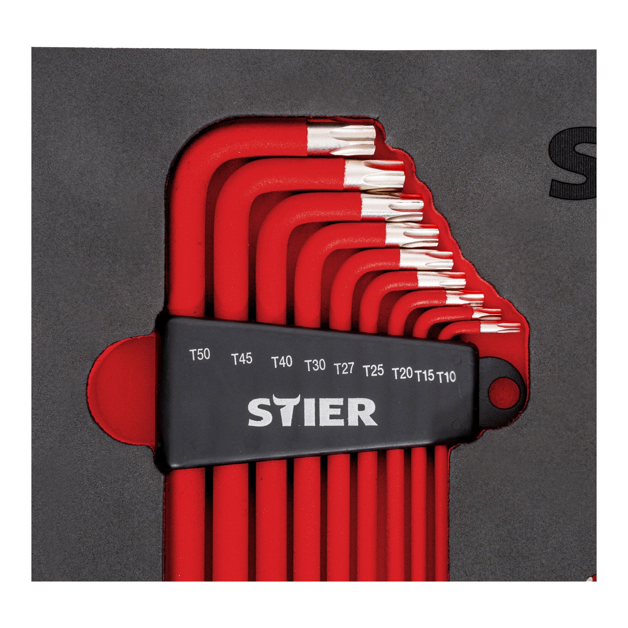STIER Winkelschraubendreher-Satz 6KT/TX 18-teilig in Weichschaumeinlage (EVA)