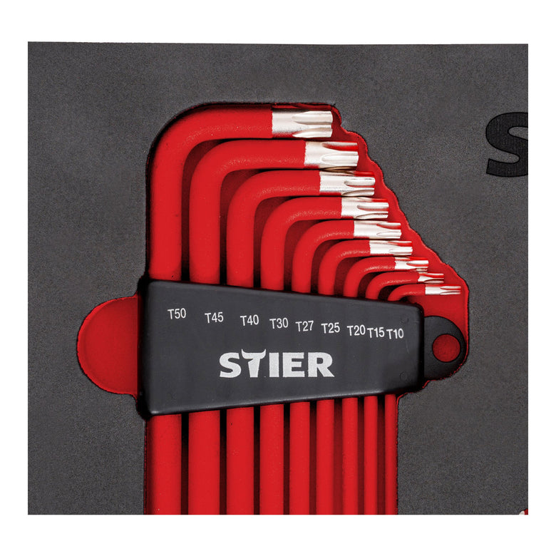 STIER Winkelschraubendreher-Satz 6KT/TX 18-teilig in Weichschaumeinlage (EVA)