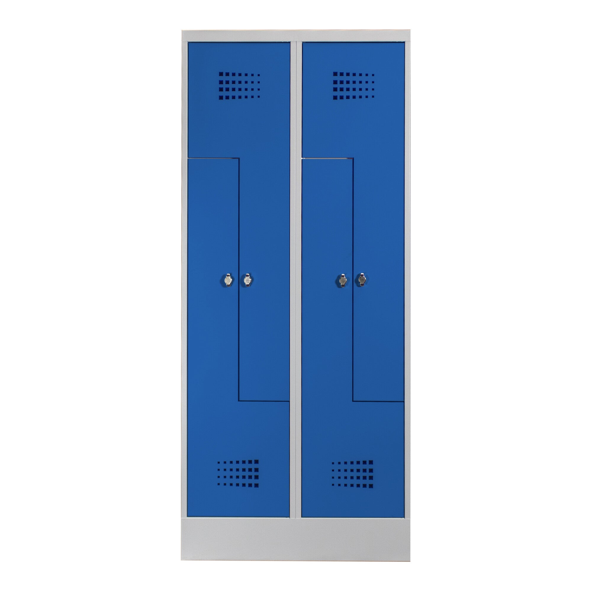 STIER Z-Garderobenspind Premium mit Sockel 4 Abteile Drehriegel
