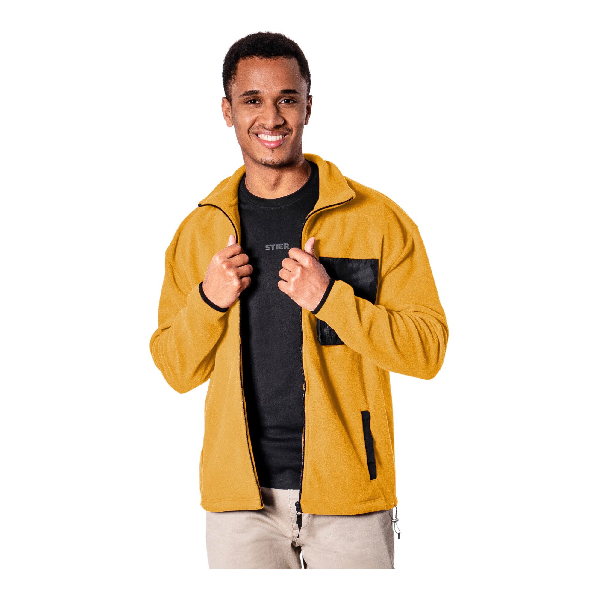 STIER Zip Fleece L Golden Brown