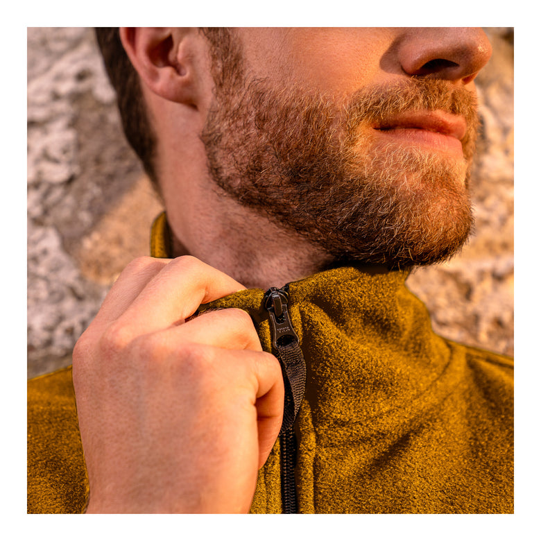 STIER Zip Fleece L Golden Brown