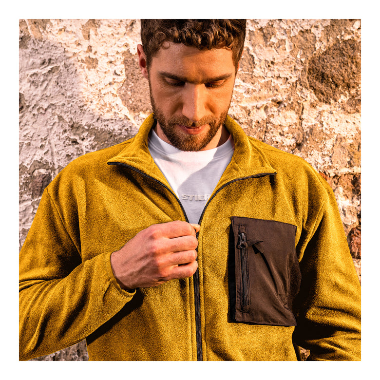 STIER Zip Fleece L Golden Brown