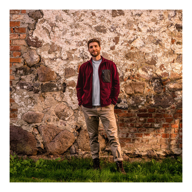 STIER Zip Fleece XL Deep Red