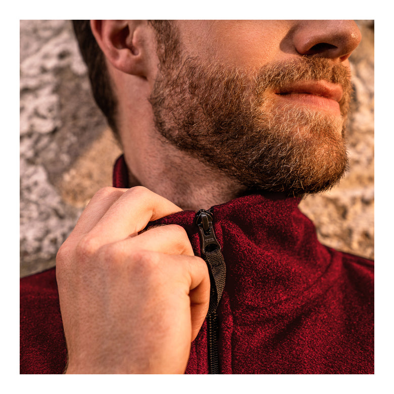 STIER Zip Fleece XXL Deep Red