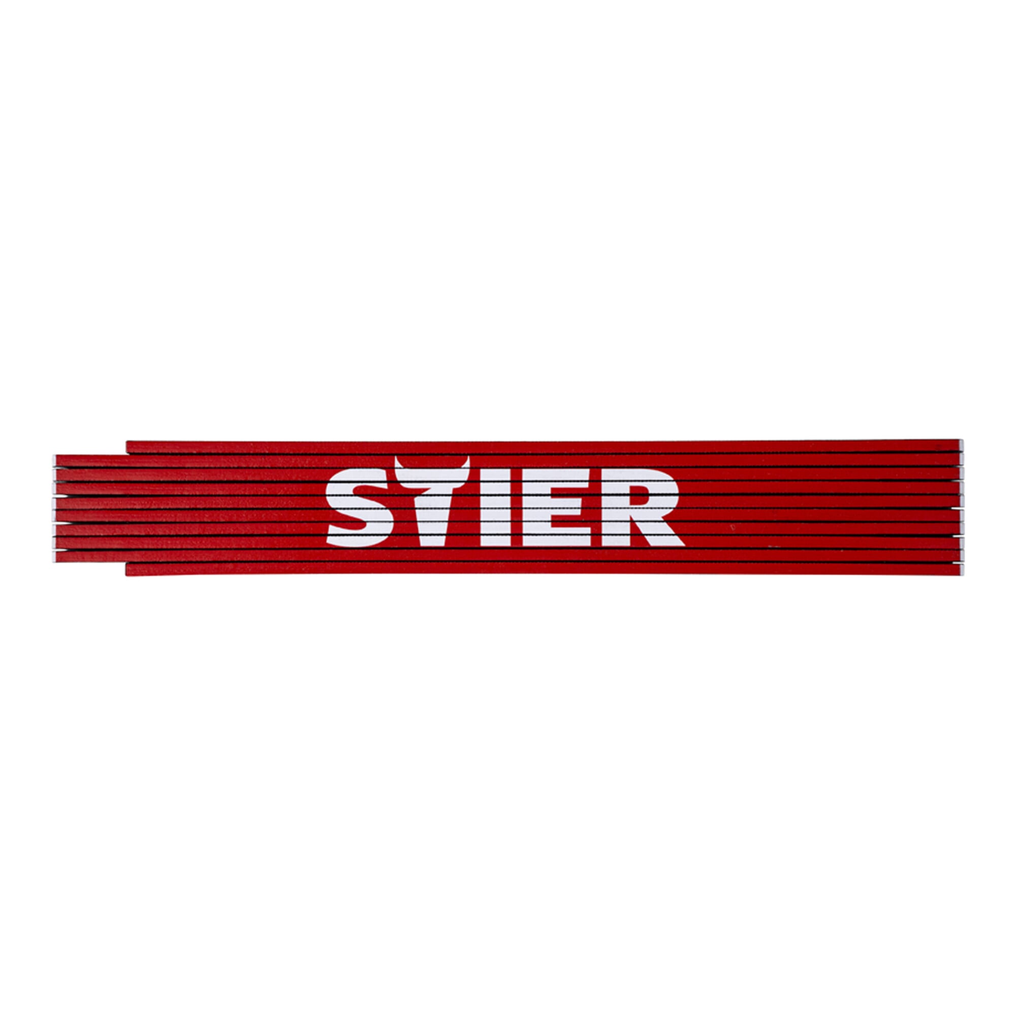 STIER Zollstock 2 m Länge aus Buchenholz 10 Glieder 90° und 180° Raster
