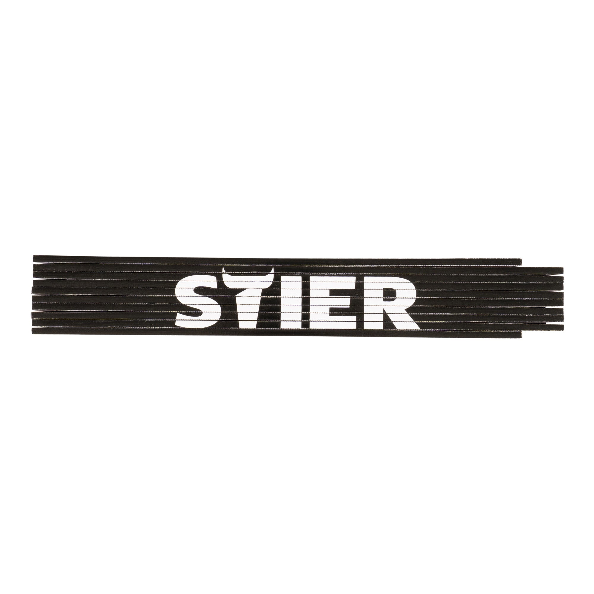 STIER Zollstock 2 m Länge aus Buchenholz 10 Glieder 90° und 180° Raster