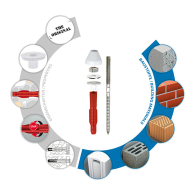 TOX Urinal- Waschtischbefestigung Piss-Fix XL M10 weiß 10 Stk