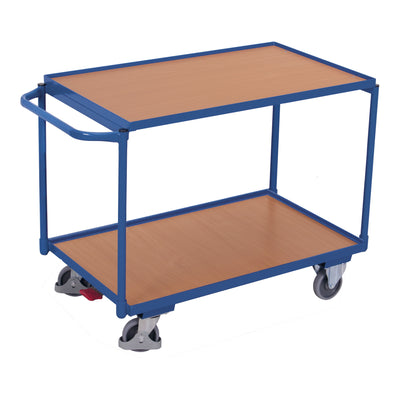 VARIOfit Tischwagen mit 2 Ladeflächen 835 x 495 mm Schiebegriff waagerecht