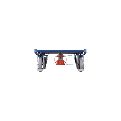 VARIOfit Tischwagen mit 2 Ladeflächen 835 x 495 mm Schiebegriff waagerecht