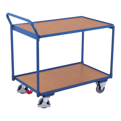 VARIOfit Tischwagen mit 2 Ladeflächen 985 x 595 mm Schiebegriff nach oben