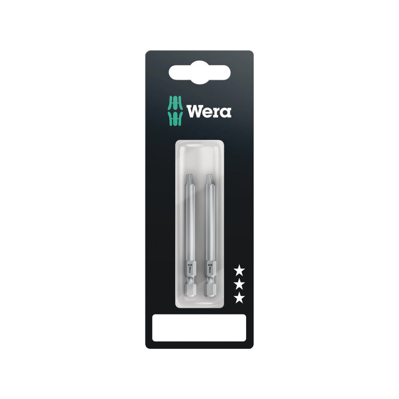 Wera 867/4 Z TORX BO Bits mit Bohrung SB, TX 10 x 70 mm, 2-teilig