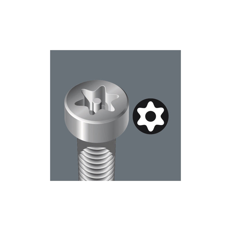 Wera 867/4 Z TORX BO Bits mit Bohrung SB, TX 10 x 70 mm, 2-teilig